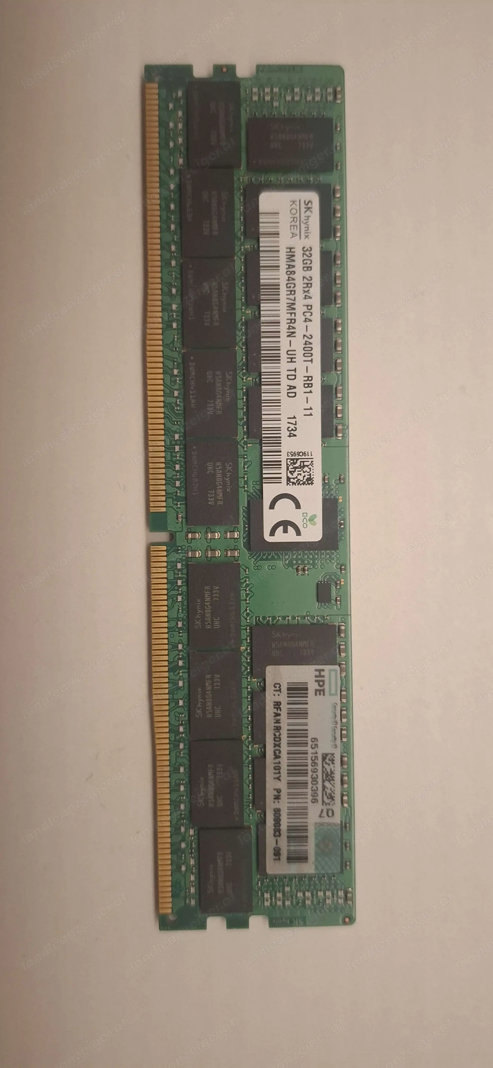 8x 32GB (256GB) ECC Server RAM 2Rx4 PC4-2400T-RB1-11