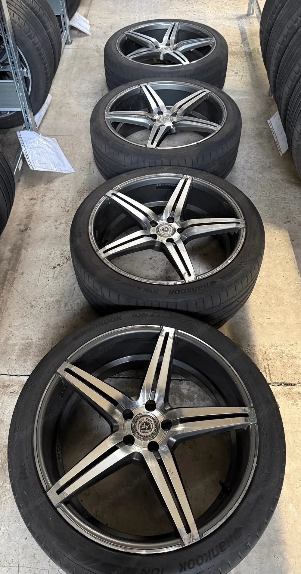 Komplettradsatz Hankook Sommerreifen 245 40 R21 inkl. Alufelgen