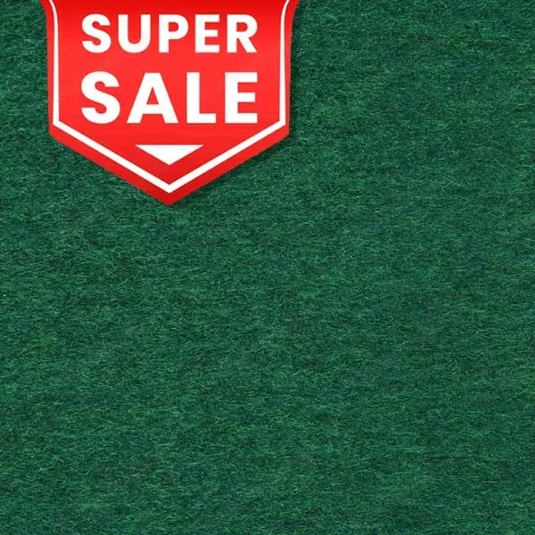 Sonderangebot! Besonders strapazierfähige, original grüne Superflor-Teppichfliesen.