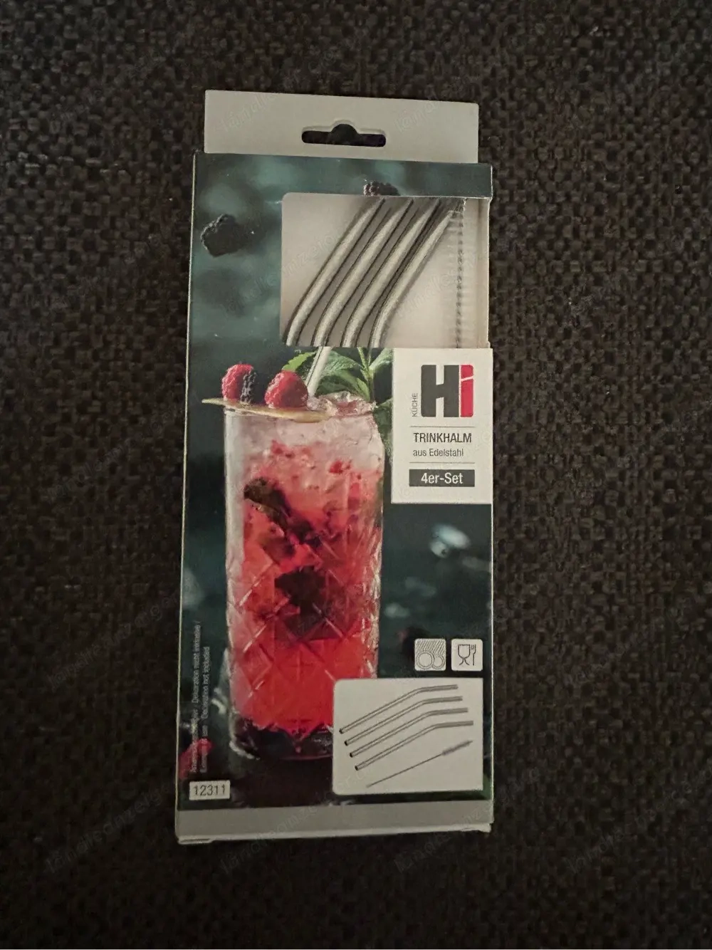 Trinkhalm aus Edelstahl 4er-Set