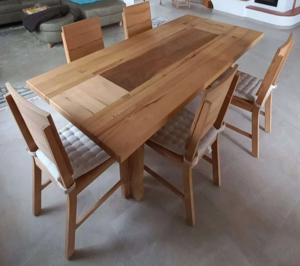 Statt 3.450,-  . Einzelstück:Tischler- Esstisch  u. 6 Stühle