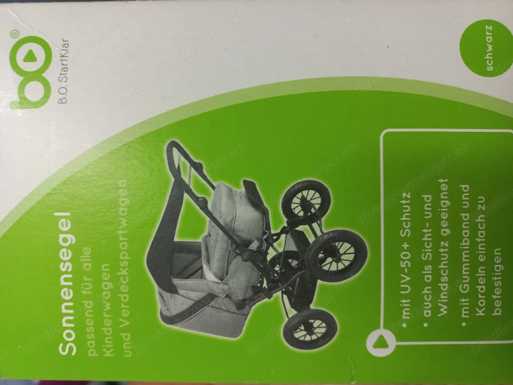Sonnensegel schwarz für Kinderwagen