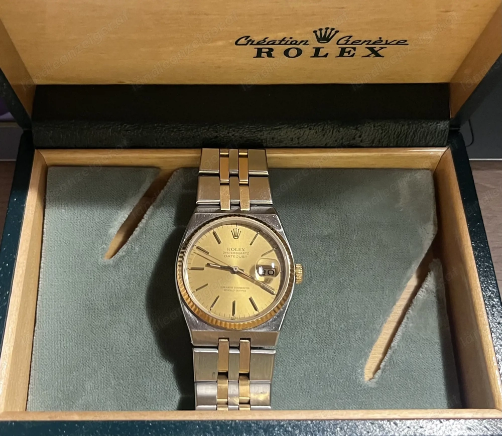 WELTWEIT BESTPREIS FIXPREIS Rolex Oysterquartz Datejust 17013 (1982) - Stahl  Gold 18k, Box, Zubehör