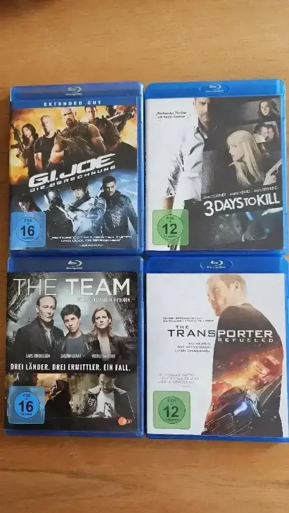 8 Action Filme auf Blu-ray