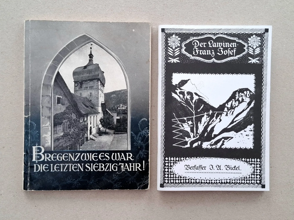 Alte Bücher von | über Bregenz, Vorarlberg und vorarlberger Künstler