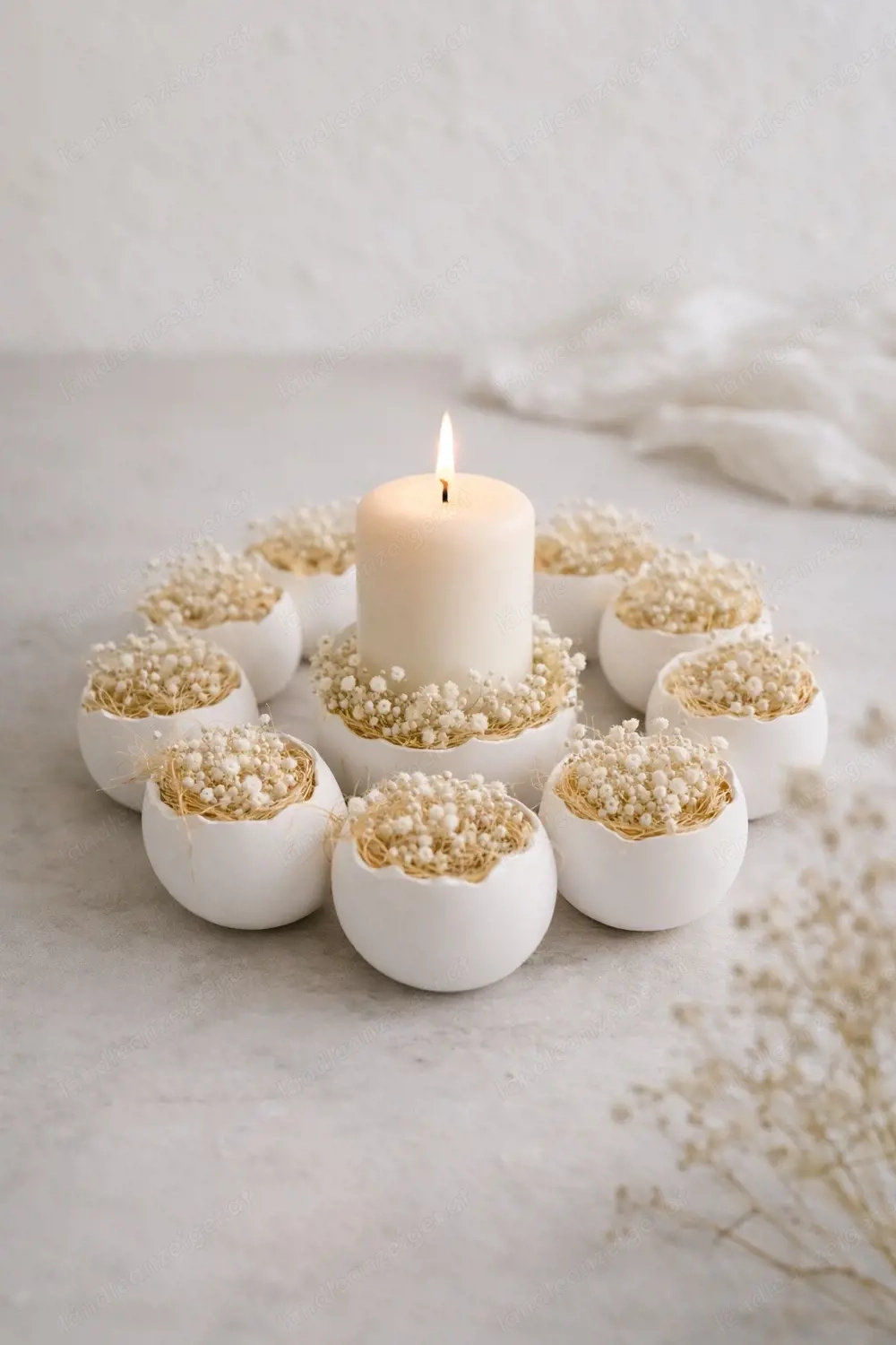 Moderner Eierschalenkranz Ostern