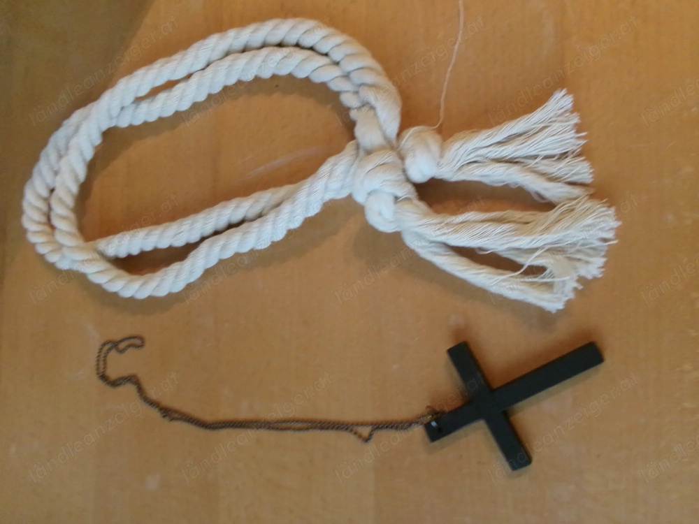 Mönchskutte schwarz mit Zubehör 