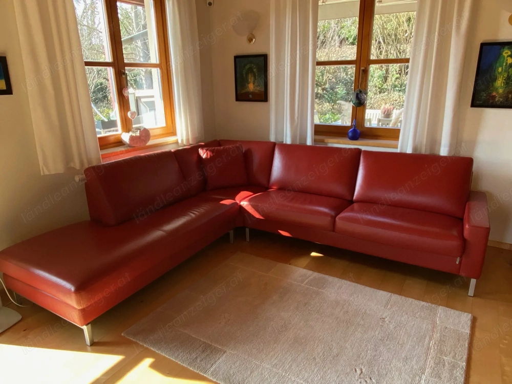 Wohnlandschaft aus Echtleder