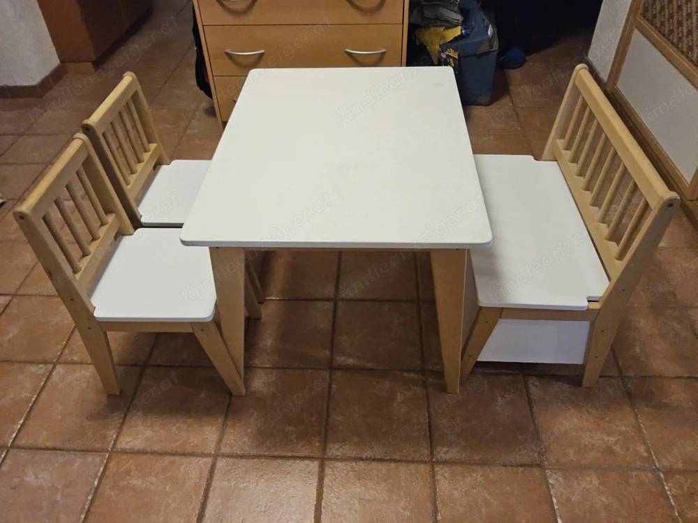 Kindersitzgruppe Tisch+Stühle+Bank