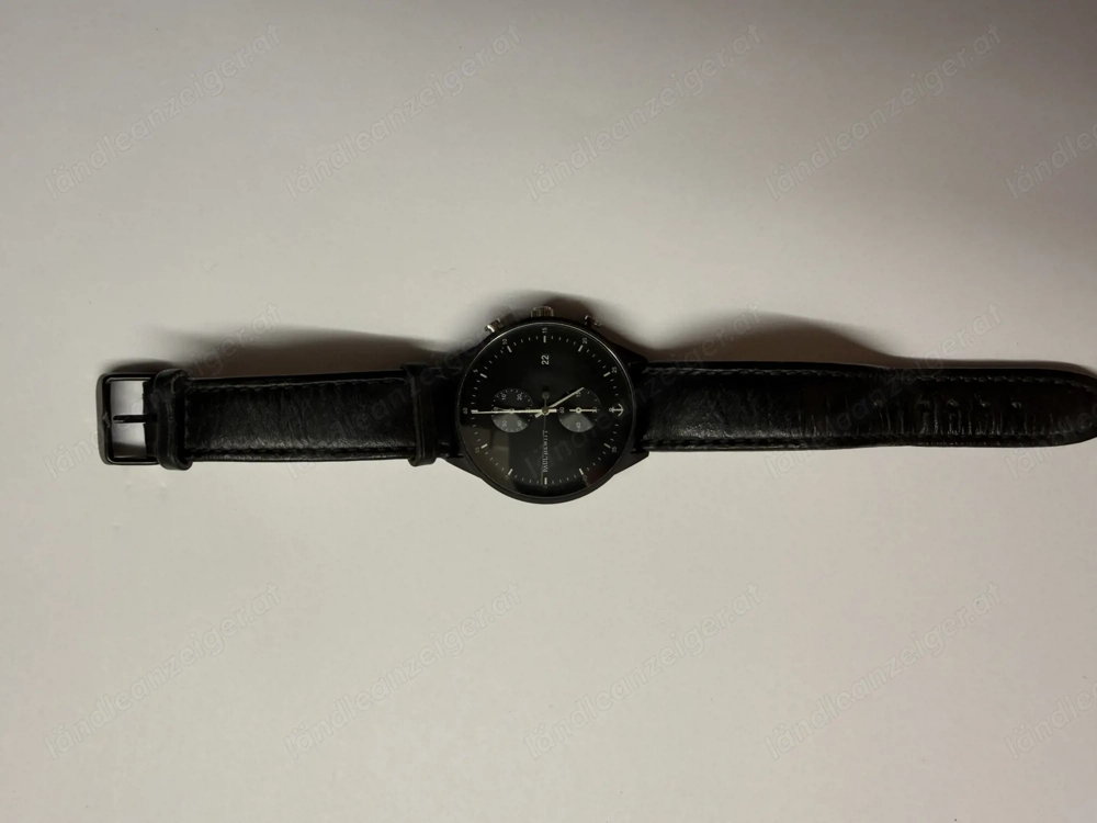 Paul Hewitt Chronograph Uhr   schwarzes Leder   sehr schönes Design