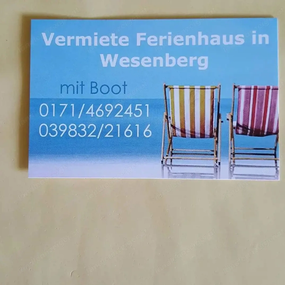 Vermiete Ferienhaus in Wesenberg mit Boot 