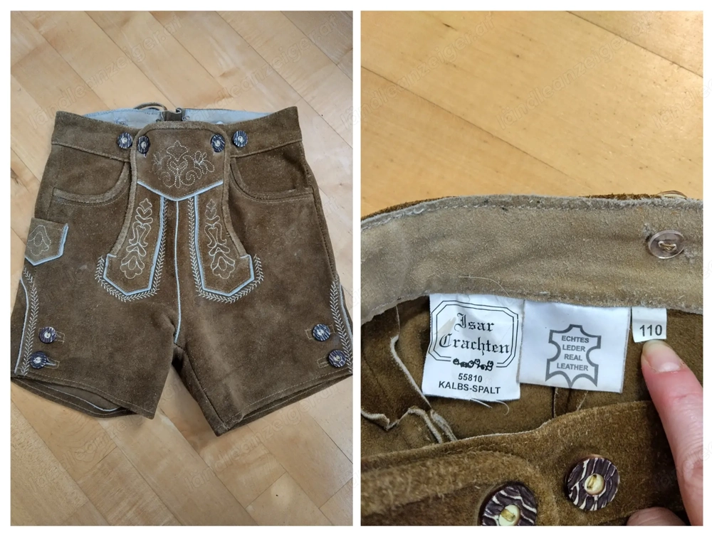 Kinder Lederhose kurz