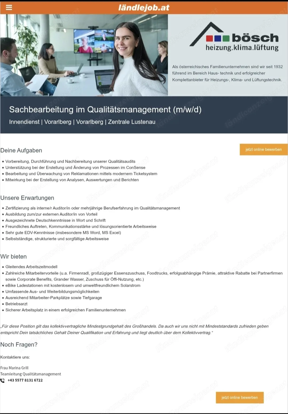 Sachbearbeiter Auditor Stellenangebot ab 70%