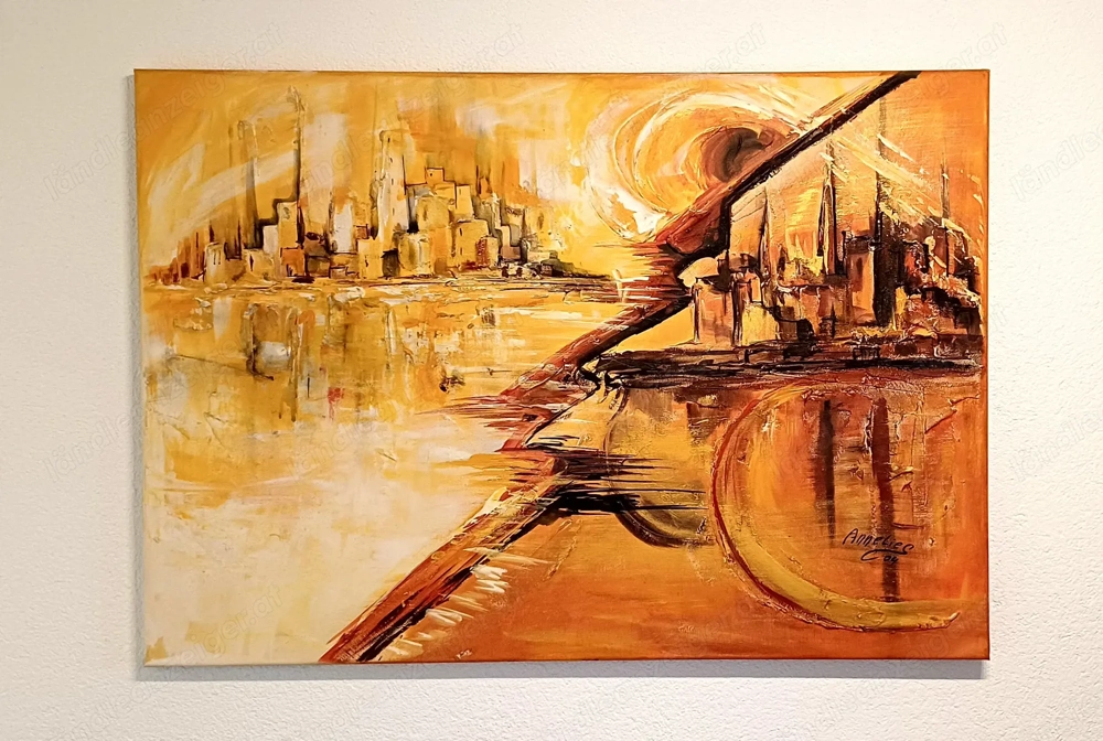 Acryl auf Leinnwand Sonnenfinsternis 2004