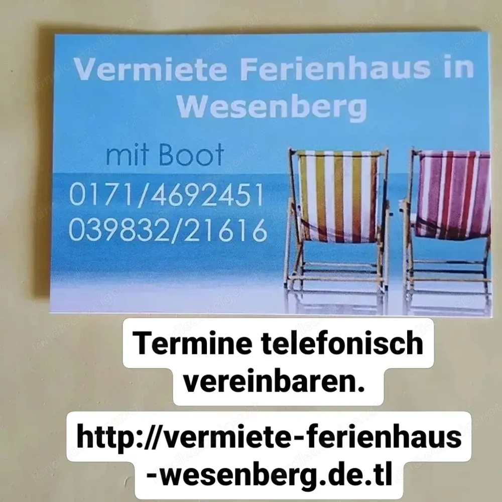 Vermiete Ferienhaus in Wesenberg mit Boot 