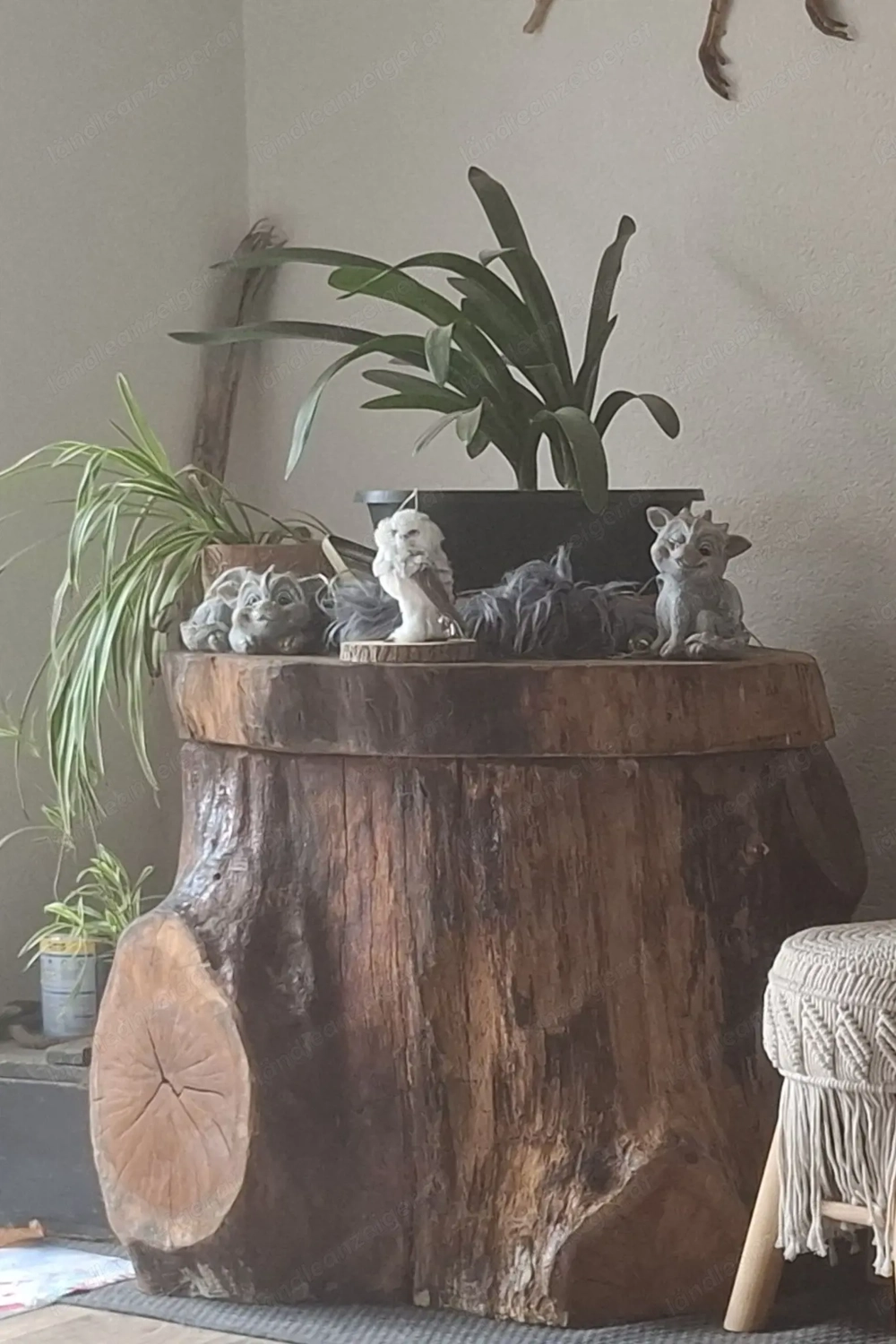 Dekorativer Eyecatcher,zu verschenken!!!Holztstamm,lasiert