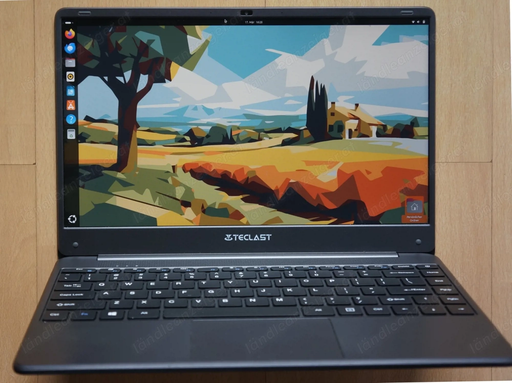 Teclast F7 Plus 3 mit Ubuntu 24.04.4 LTS 14,1 Zoll flach, leicht, Top!