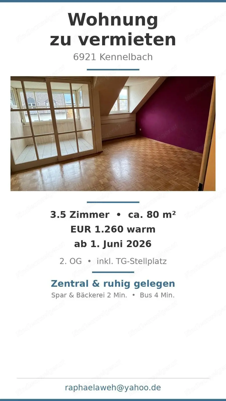 Wohnung zu vermieten 