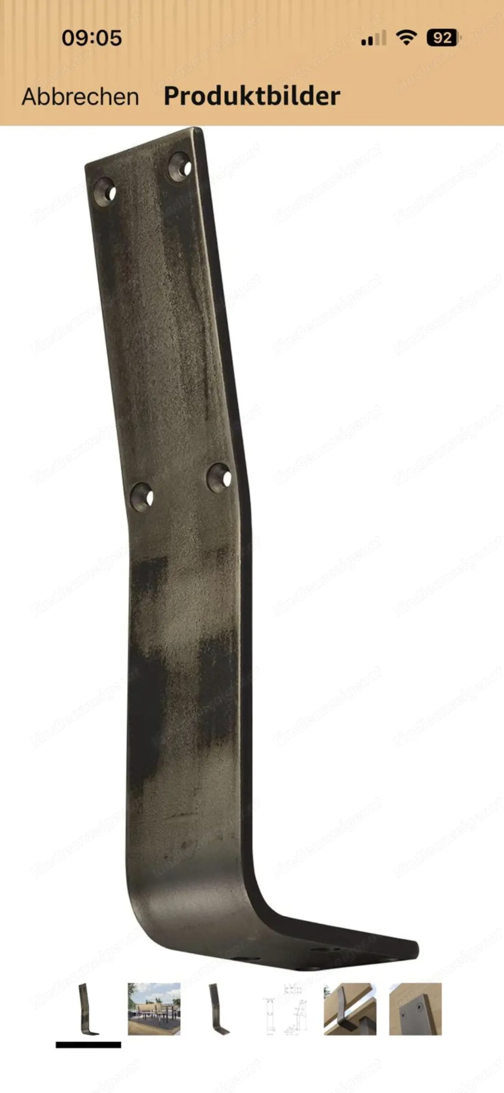 Eisen für Rückenlehne Bank