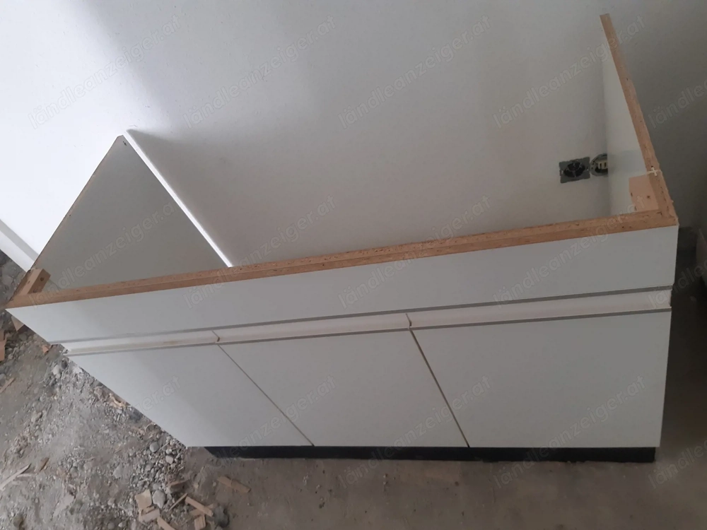 unterschrank spüle 3-türig 120 60cm weiss hochglanz