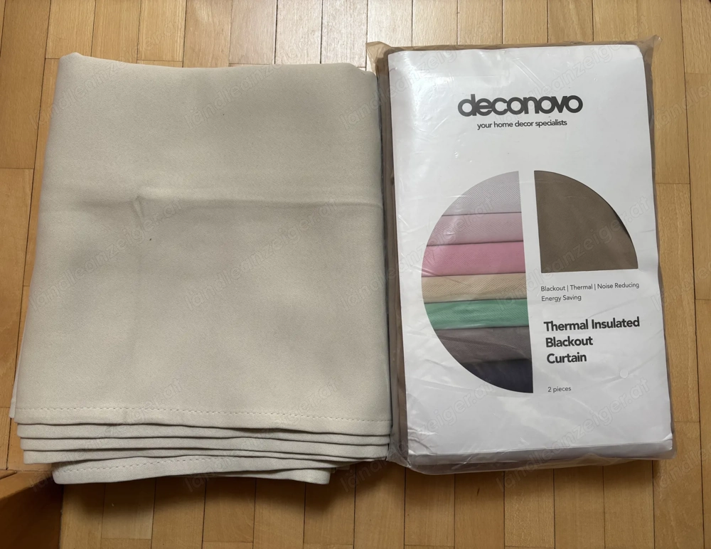 4x Deconovo Verdunkelungsvorhänge 135x240cm
