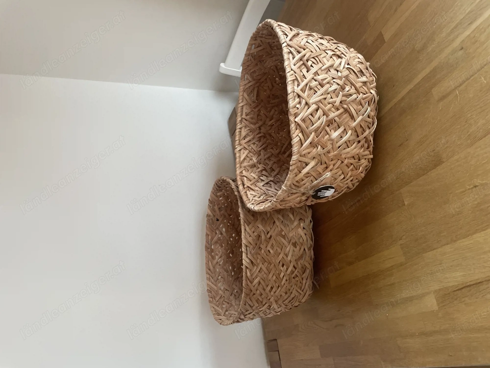 Zwei Seegraskörbe von Ikea