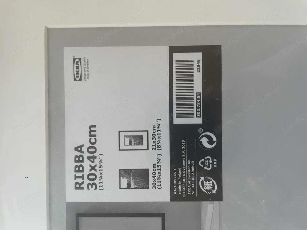 Bilderrahmen schwarz Ikea Ribba 