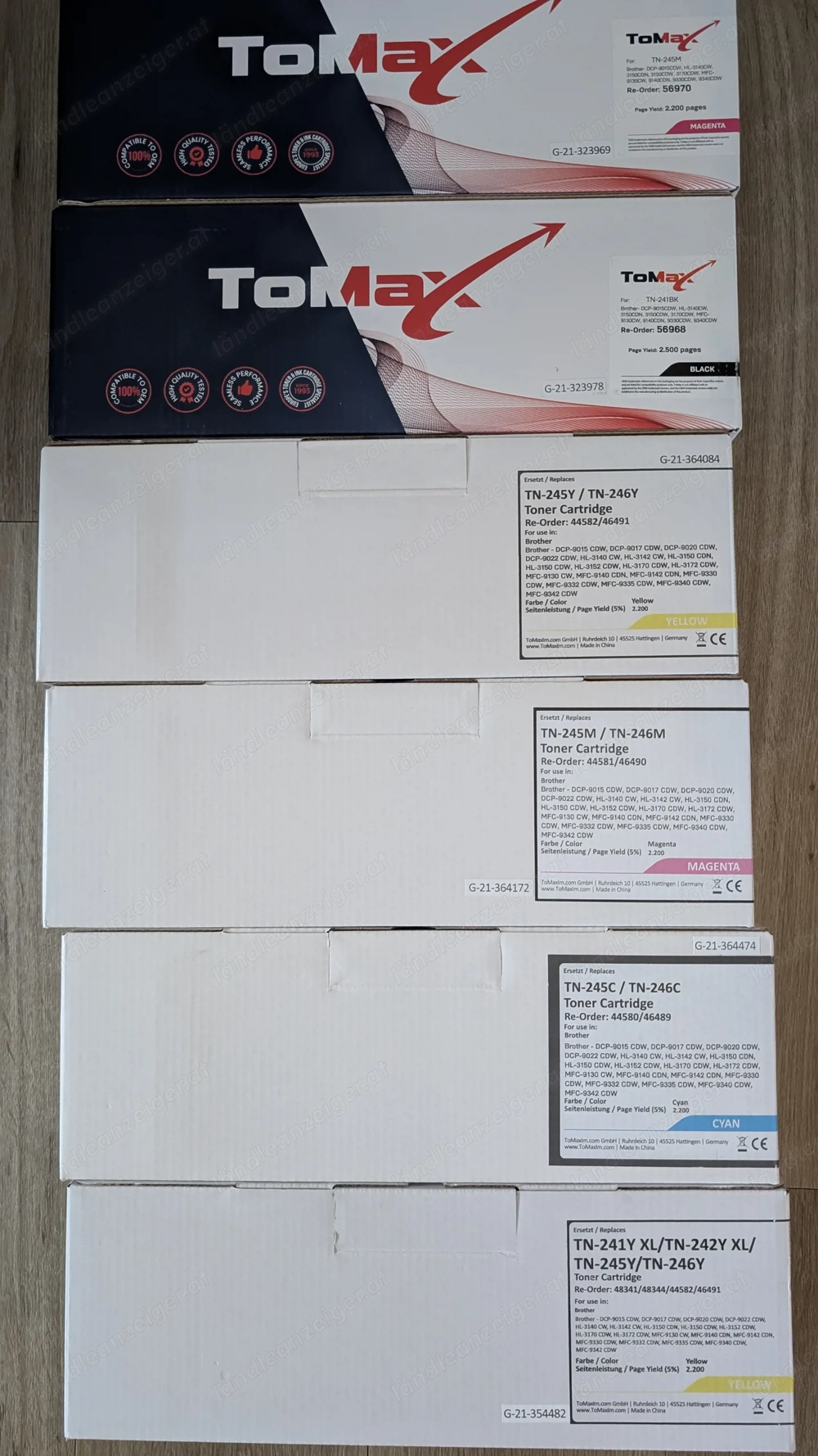 6 Stück Toner für Brother Drucker NEU