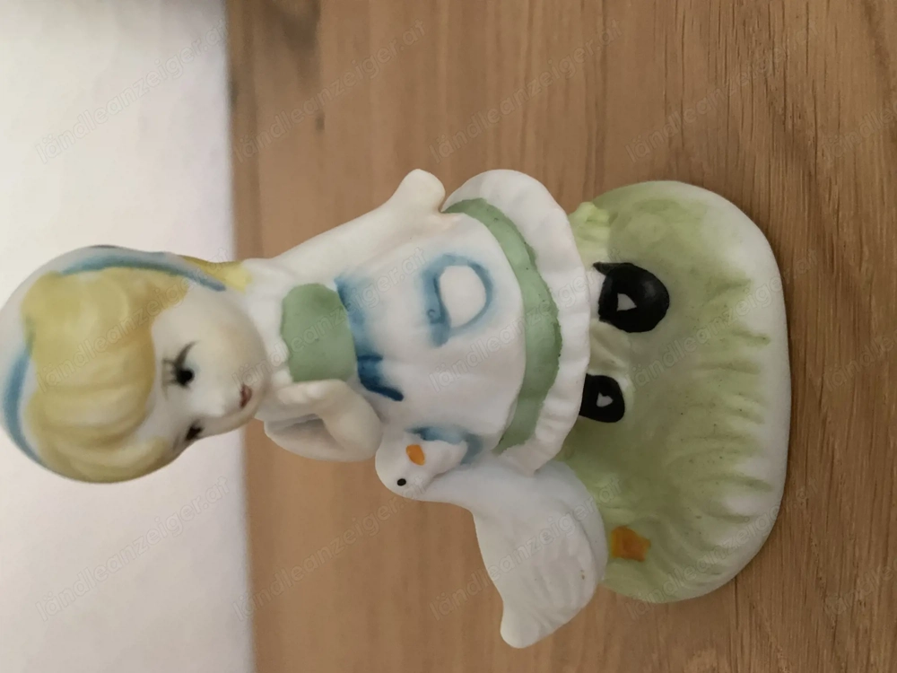 Porzellan Mädchen mit Gans