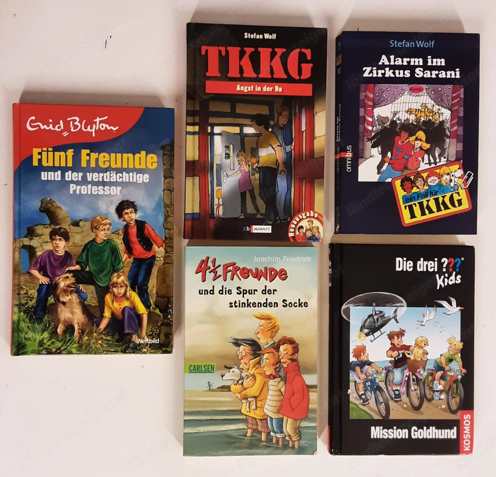 Jungsbücher - TKKG, Die drei ??? Kids, Fünf Freunde...