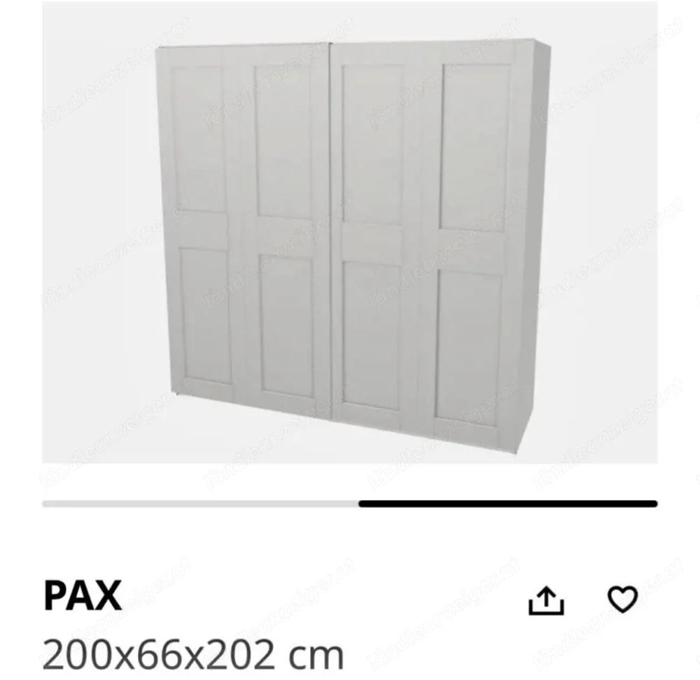 PAX Kleiderschrank mit Schiebetüren