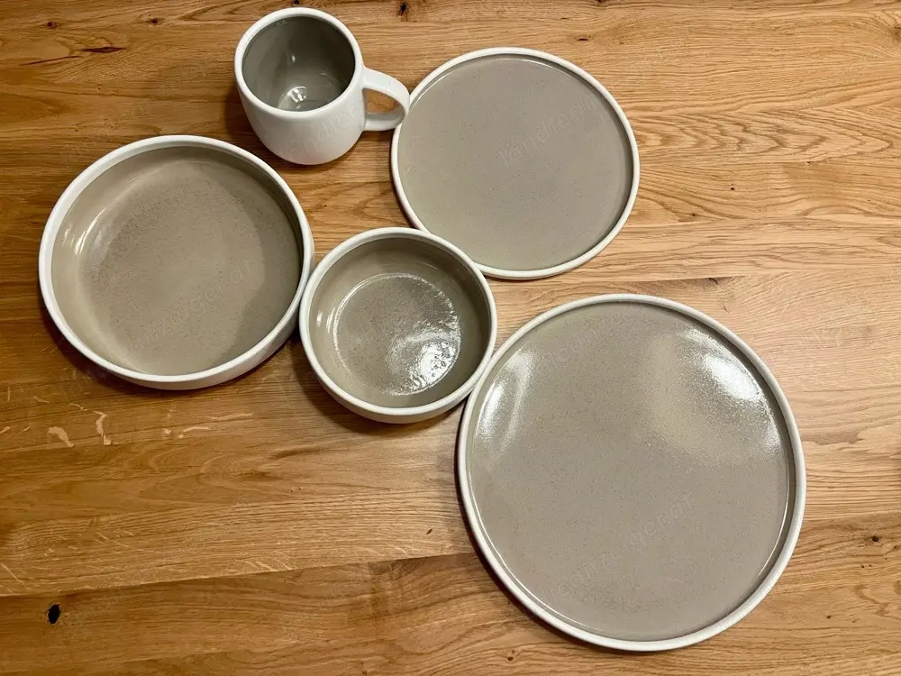 Geschirrset Westwing Off White   Beige