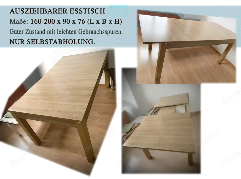 Esstisch, ausziehbar 