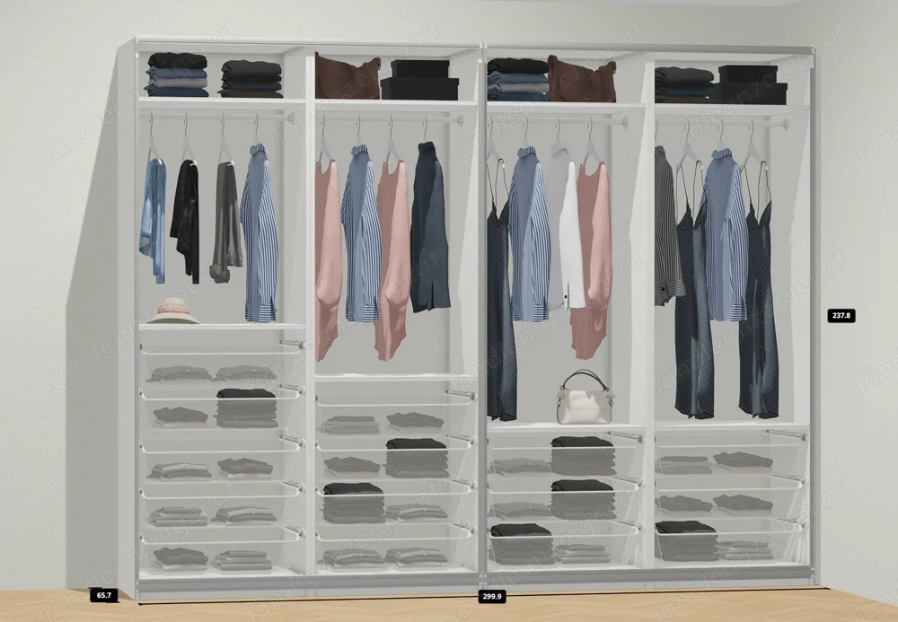 Kleiderkasten mit Schiebetür