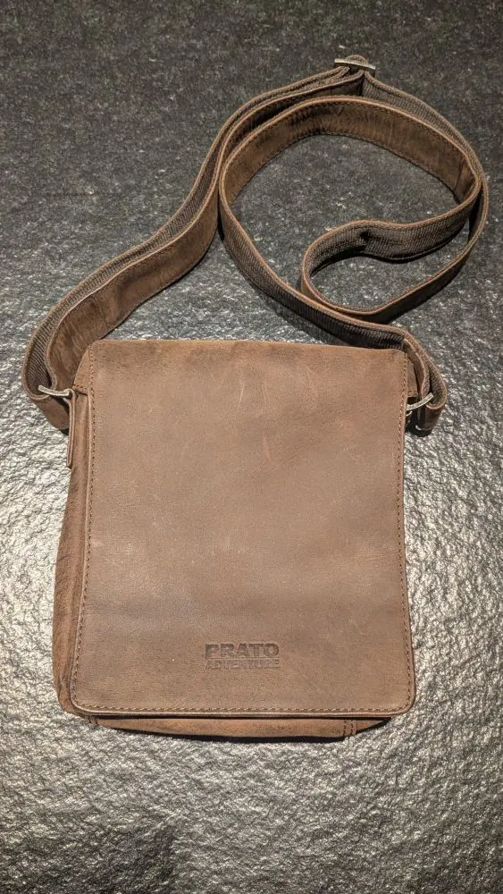 Umhängetasche Bag Prato Adventure Wildleder + Gurt braun wie neu