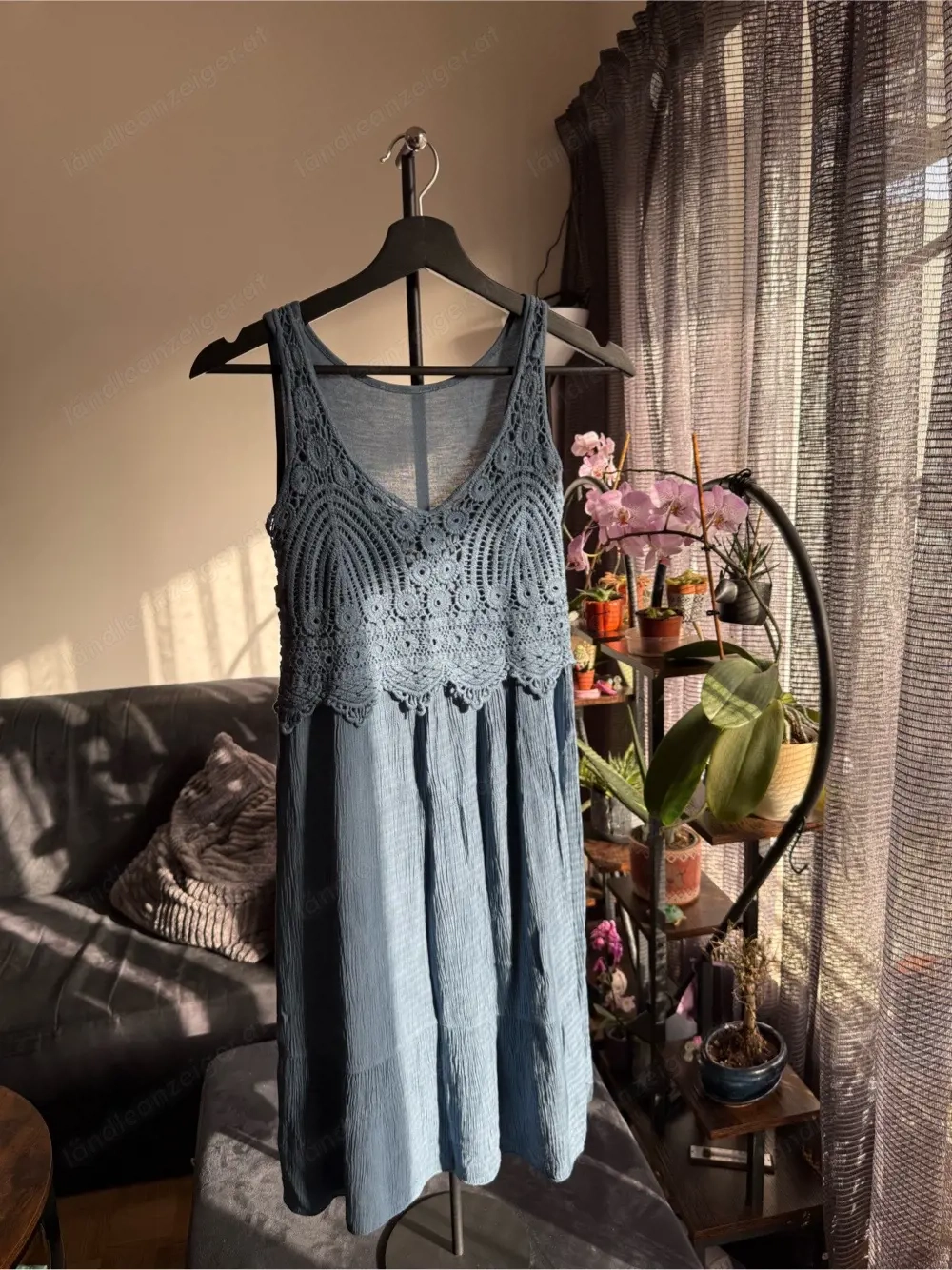 Boho Sommerkleid mit Häkelspitze Ibiza Style 