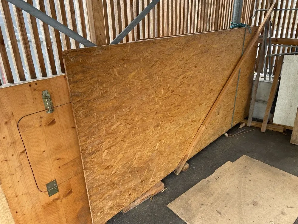 OSB Platten und Dachlatten