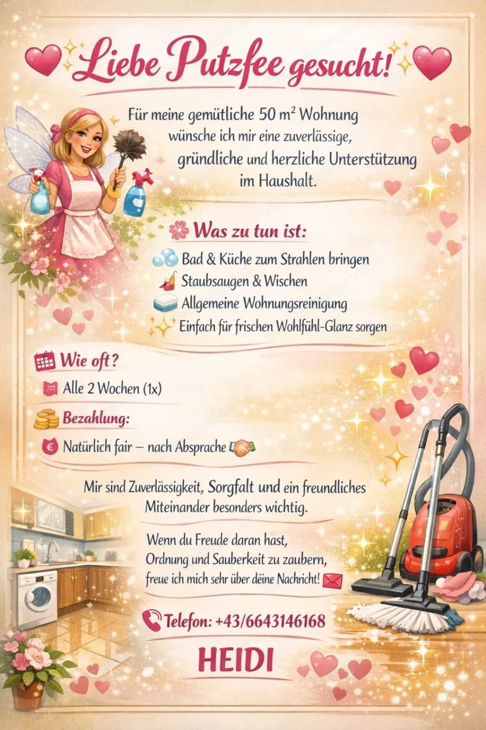 Liebe Putzfee gesucht ......