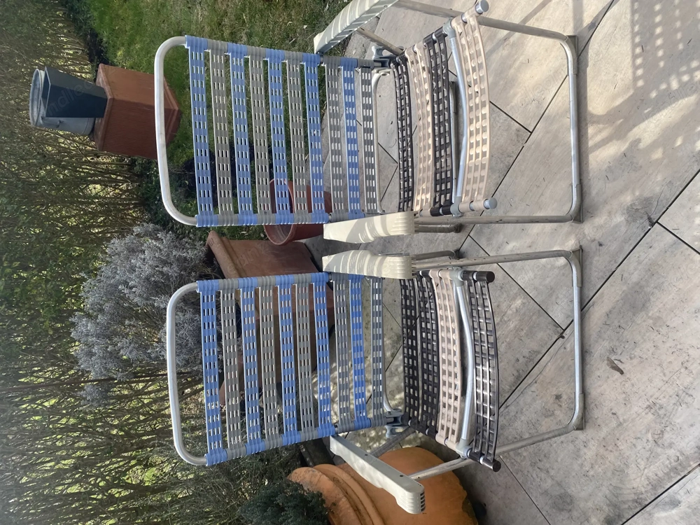 2 Camping Gartenstühle Klappstühle 