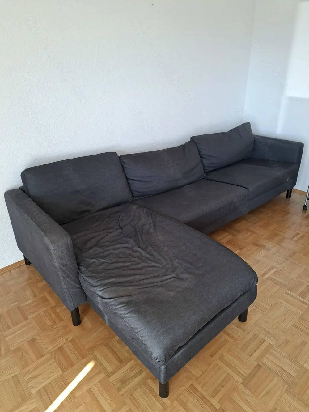 Couch Schwarz mit Liegefläche