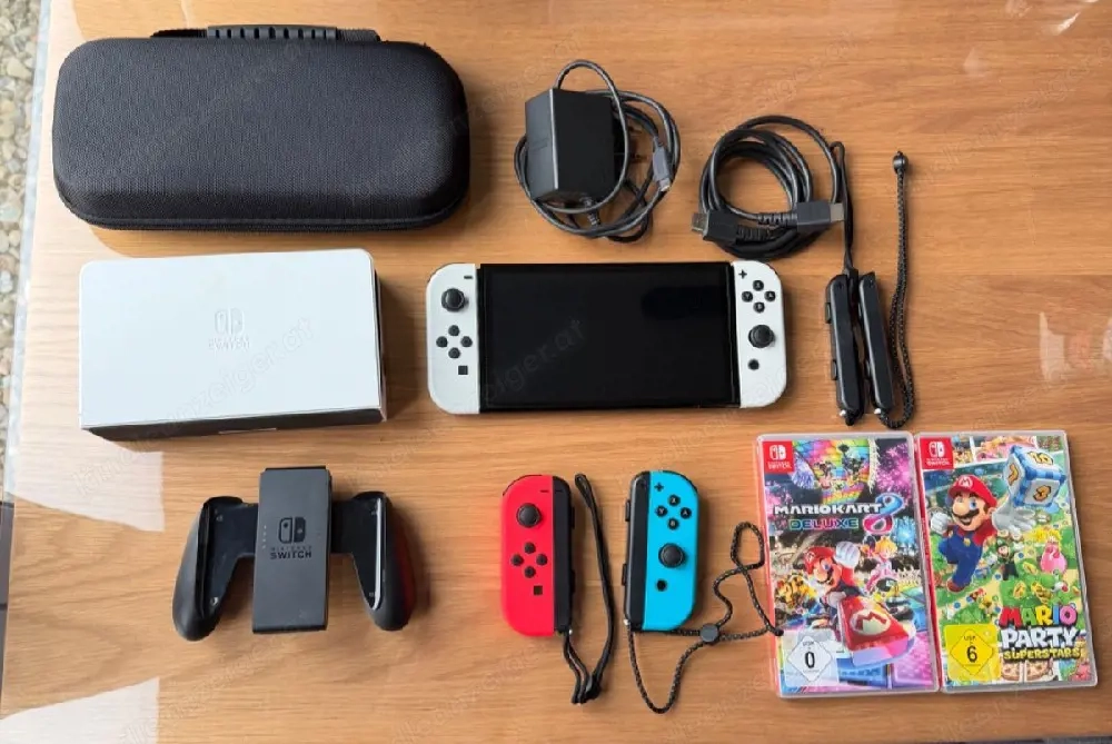 Nintendo Switch Oled !! Großes Set mit Spielen Joy Cons u. Box ! Super Zustand!