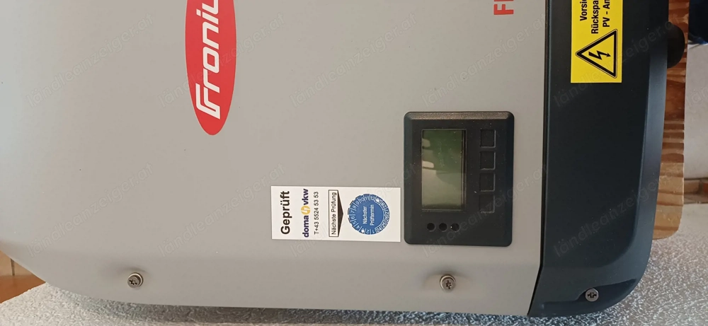  Wechselrichter FRONIUS, 20 Jahre Garantie, Prüfplakette 2 