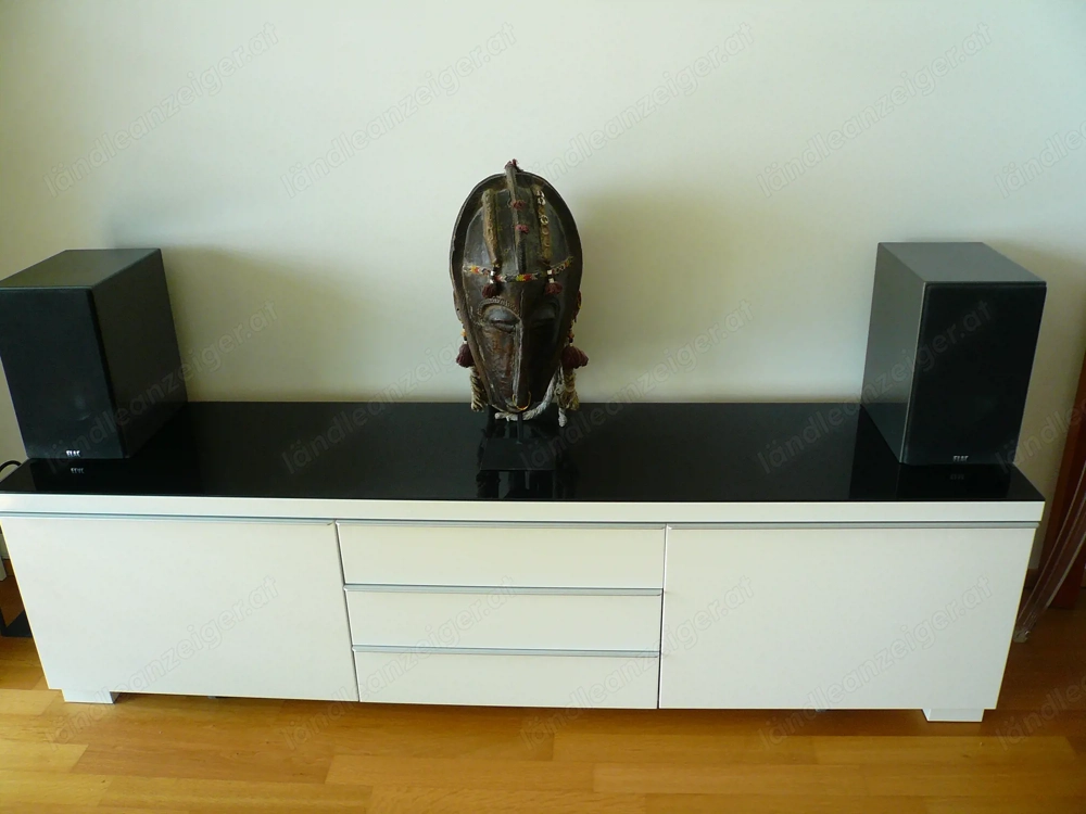 Ikea Besta Glasplatte schwarz 180x40