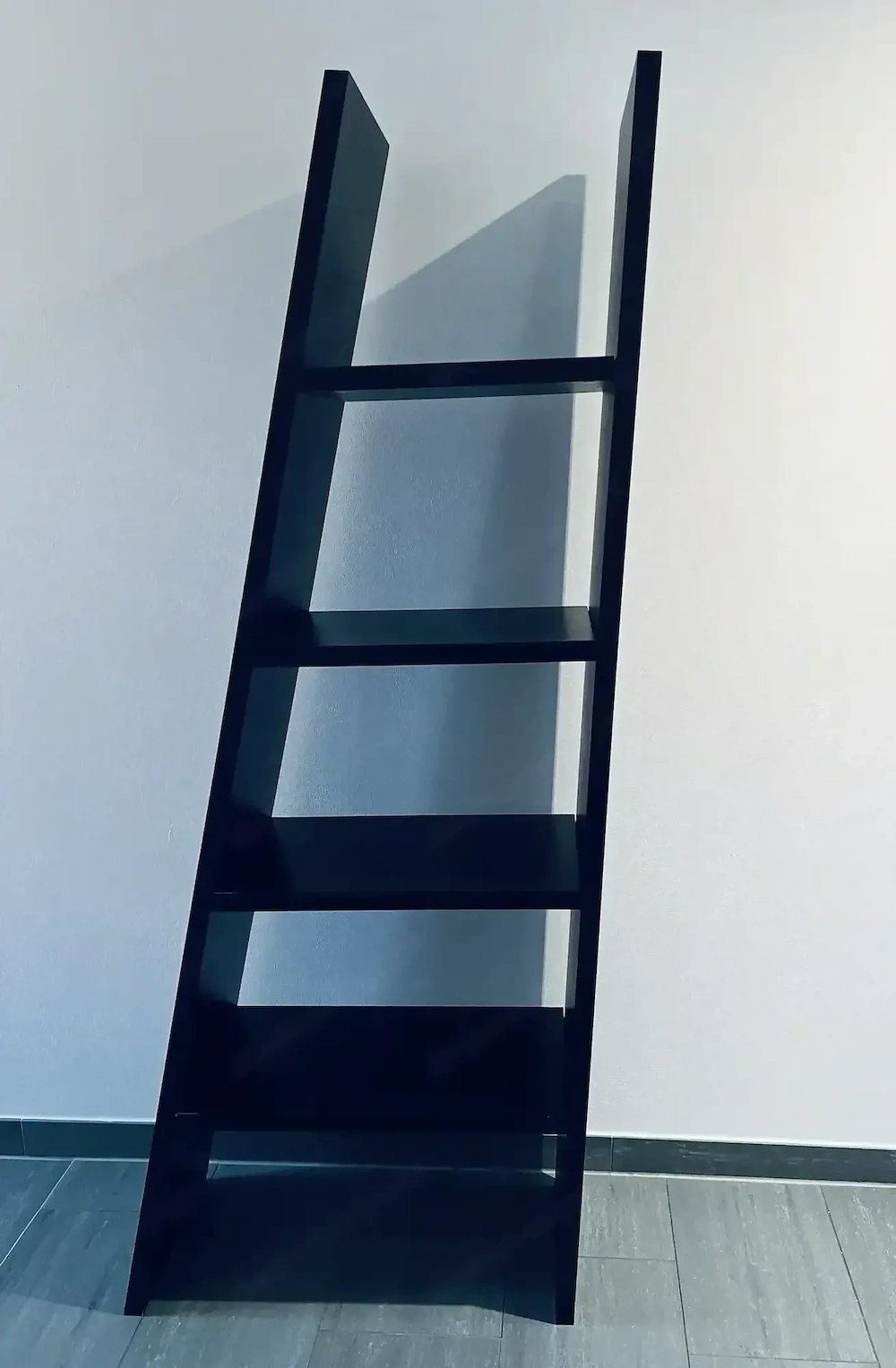 modernes, schwarzes Regal