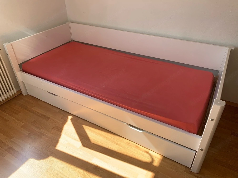 Flexa White Einzelbett mit Gästebett 90x200
