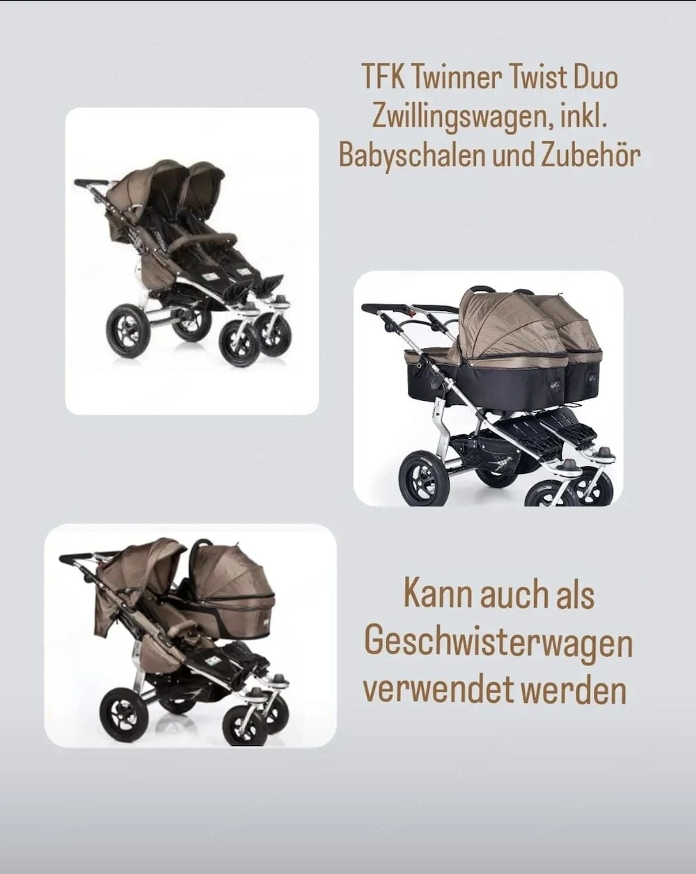 TFK Twinner Twist Duo Zwillingswagen bzw. Geschwisterwagen