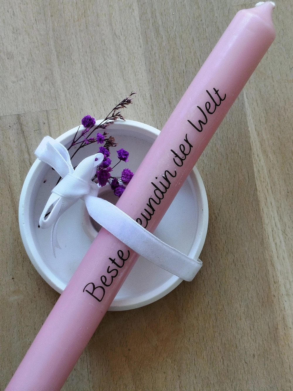 Kerzenständer mit Kerze neu 