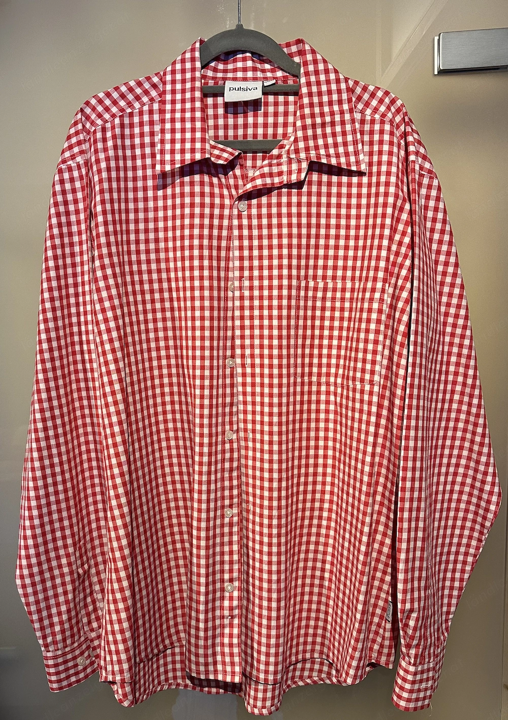 Herren Hemd Landhaus-  Trachtenstyle rot-kariert XL