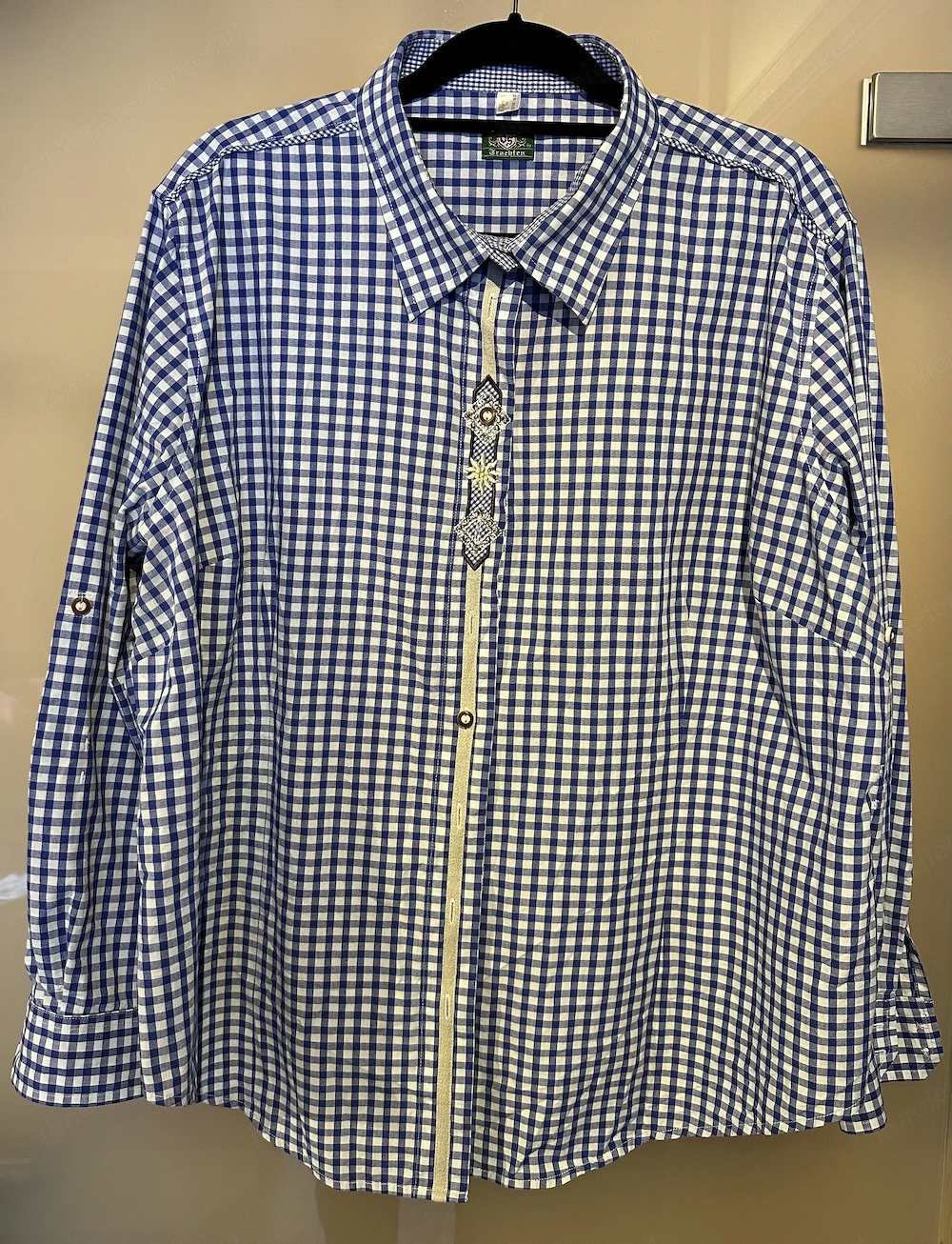 Damen Trachtenbluse von OS Trachten blau kariert