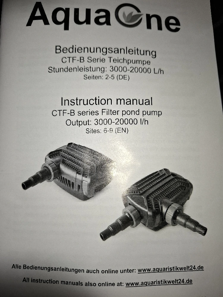 Teichpumpe neu 12000 l h